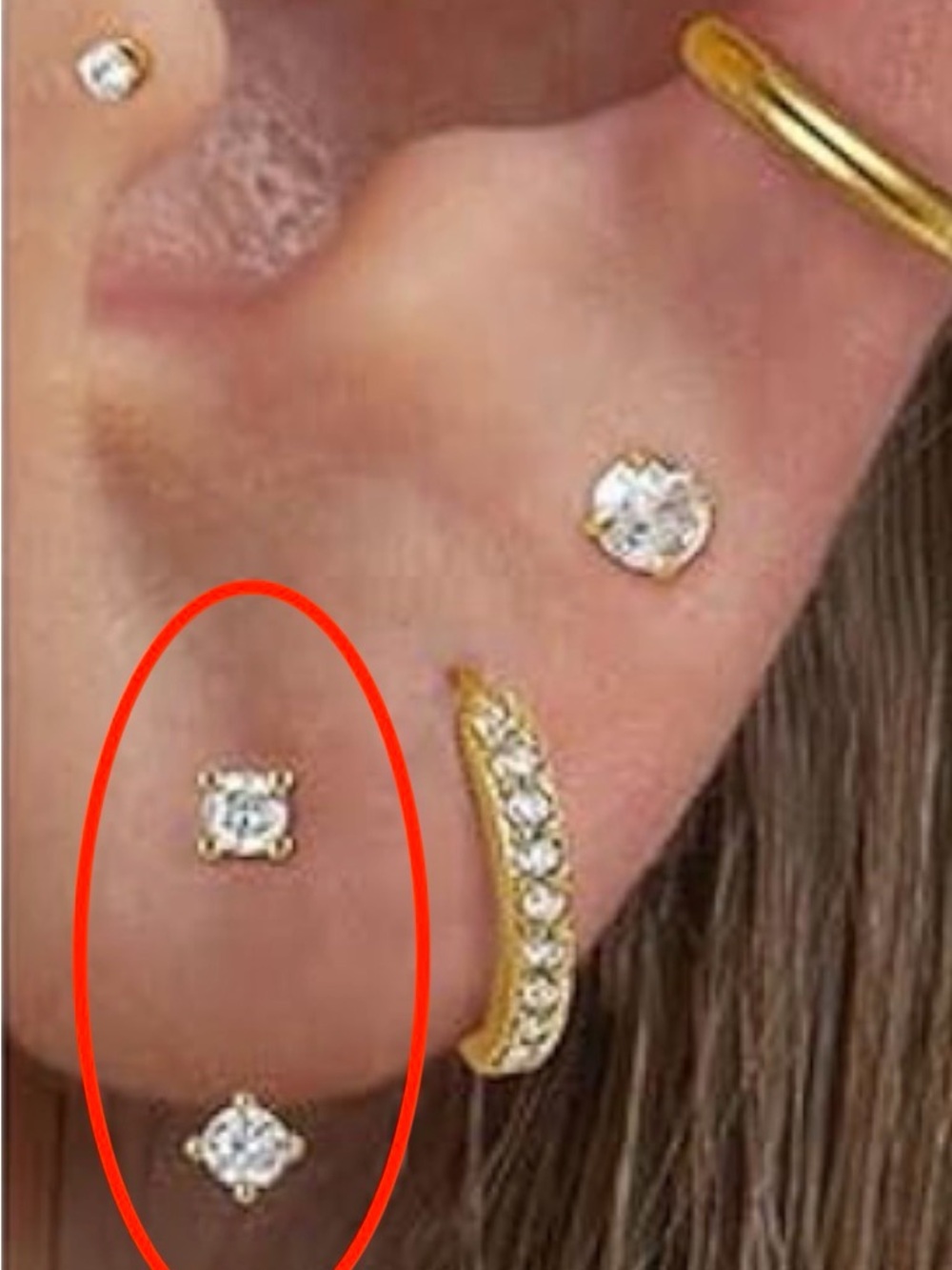 Amazon Gold Tone Cubic Zirconia Stud Earrings - Clear Stone